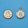 Pendant size next to a Quarter