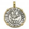 1198-1219 King Levon I coin in gold pendant
