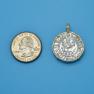 Pendant size next to a Quarter