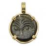 Widows Mite prutah coin in gold pendant