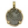 Holy Land Widows Mite in gold pendant
