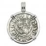 1198-1219 King Levon I coin in white gold pendant