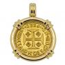 1736 Portuguese 1000 Reis in gold pendant