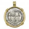 Golden Fleece Shipwreck coin in gold pendant