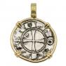 1163-1188 Crusader coin in gold pendant