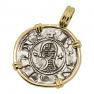 Antioch Crusader denier in gold pendant