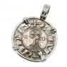 Antioch Crusader denier in white gold pendant