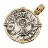 Antioch Crusader denier in gold pendant