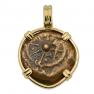 Holy Land Widow�s Mite in gold pendant