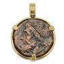 261-240 BC Poseidon tetras coin in gold pendant