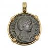 AD 324329 Saint Helena coin in gold pendant