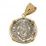 1541 Madonna and Child coin in gold pendant