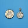 Pendant size next to a Quarter