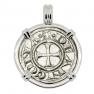 1280-1320 Ancona Cross coin in white gold pendant