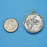 Pendant size next to a Quarter