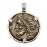 261-240 BC Poseidon tetras in white gold pendant