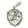 272-240 BC Dolphin rider coin in white gold pendant