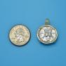 Pendant size next to a Quarter