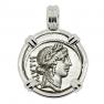 49 BC Salus denarius in white gold pendant