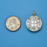 Pendant size next to a Quarter