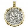 1198-1219 King Levon I coin in gold pendant
