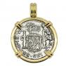 1783 El Cazador Shipwreck real in gold pendant
