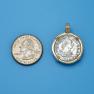 Pendant size next to a Quarter