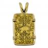 Japanese nibu-kin coin in gold pendant