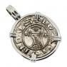 Antioch Crusader denier in white gold pendant