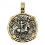 35-12 BC King Azes II horseman coin in gold pendant