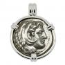 325-323 BC Alexander tetradrachm in white gold pendant