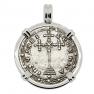 945-959 Constantine VII Miliaresion in white gold pendant
