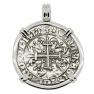 1309-1343 Naples gigliato in white gold pendant