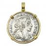 1667 Italian shipwreck luigino coin in gold pendant