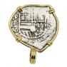 King Philip IV Potosi coin in gold pendant