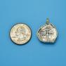 Pendant size next to a Quarter