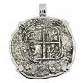 La Capitana shipwreck coin in white gold pendant