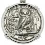 Wise Owl standing on an amphora