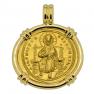 1028-1034 Jesus Christ gold coin in 18k pendant