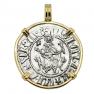 1198-1219 King Levon I coin in gold pendant