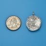 Pendant size next to a Quarter