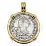 1783 El Cazador Shipwreck real in gold pendant