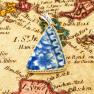 British Shipwreck Pottery in silver pendant