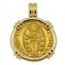1414-1423 Jesus Christ ducat in gold pendant