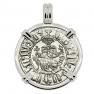 1198-1219 King Levon I coin in white gold pendant