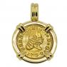 1752 Spanish 1/2 Escudo in gold pendant