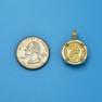 Pendant size next to a Quarter