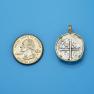 Pendant size next to a Quarter