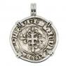 1380-1422 Charles VI coin in white gold pendant