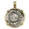 1163-1188 Crusader coin in gold pendant